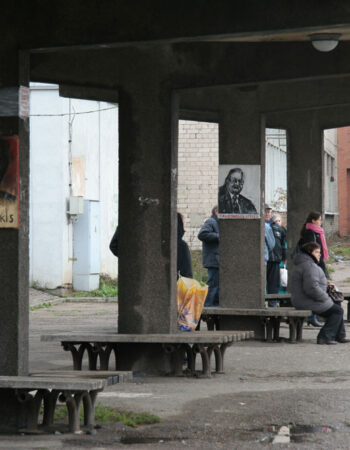 Kaunas Castle Bus Stop during the Soviet times